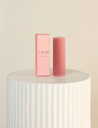 Lagom Wide Pillar Candle - Pink