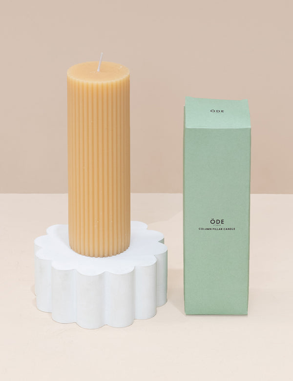 Ode Column Pillar Candle - Caramel