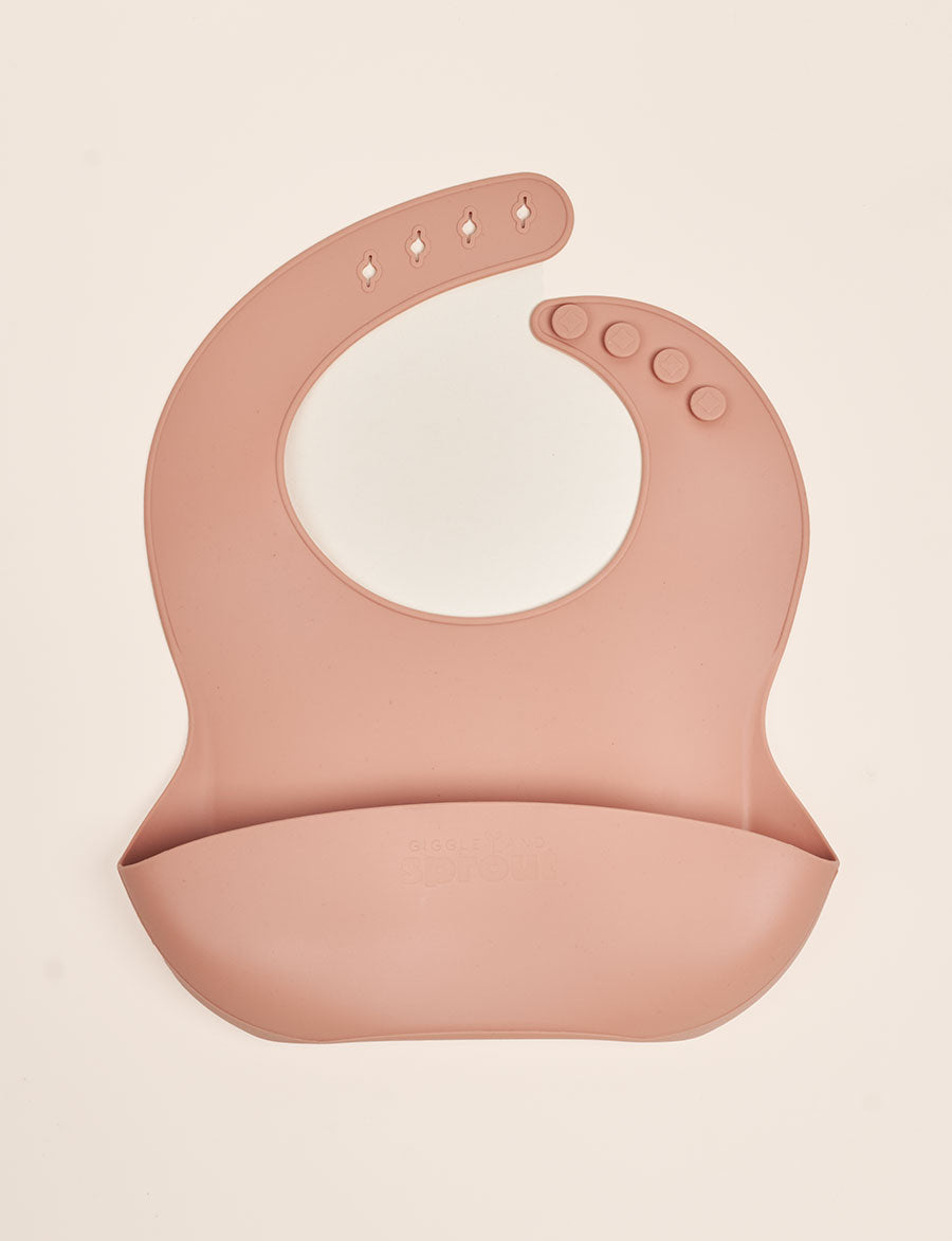 Giggle & Sprout Orange Silicone Bib
