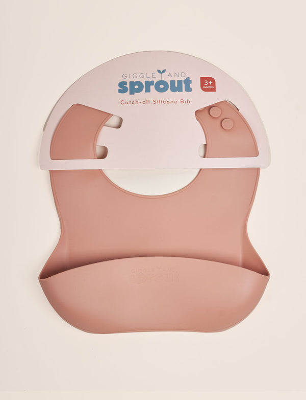 Giggle & Sprout Orange Silicone Bib