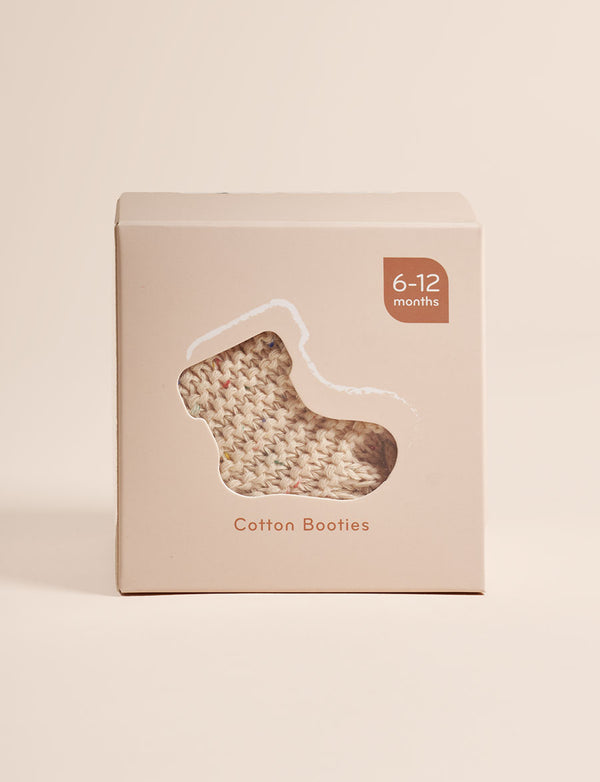 Giggle & Sprout Cream Speckled Booties