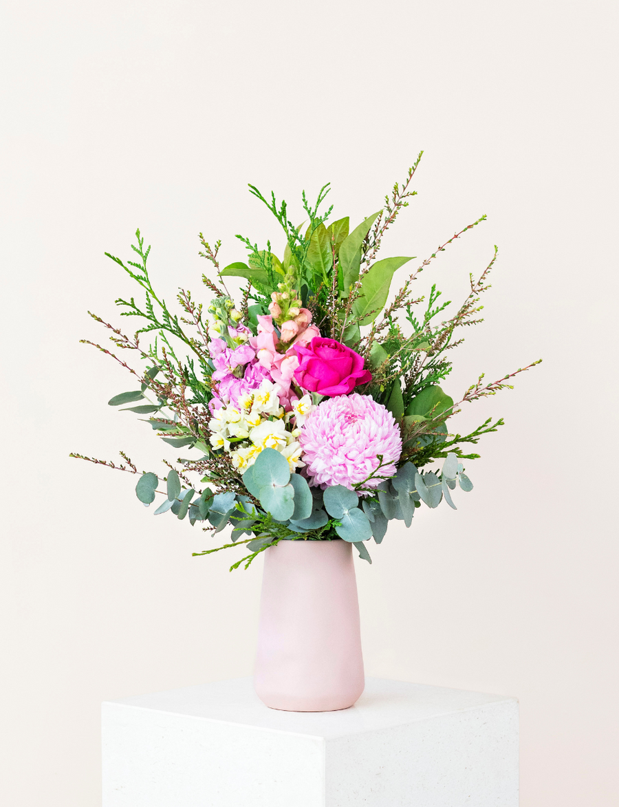 Same Day Flower Delivery - Small Colour Bouquet & Vase