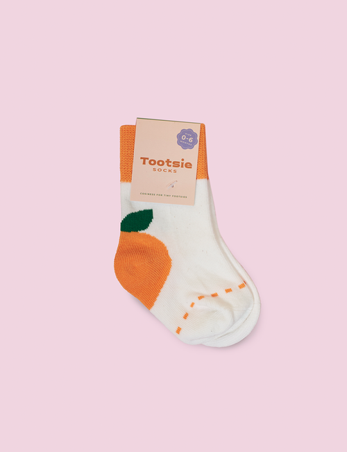 Tootsies Orange Baby Socks