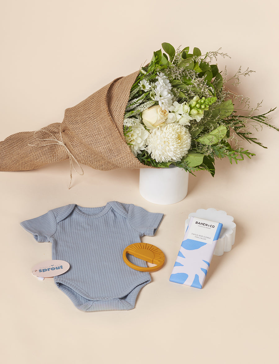 Giggle & Sprout Baby Blue Cotton Bodysuit