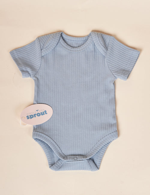 Giggle & Sprout Baby Blue Cotton Bodysuit