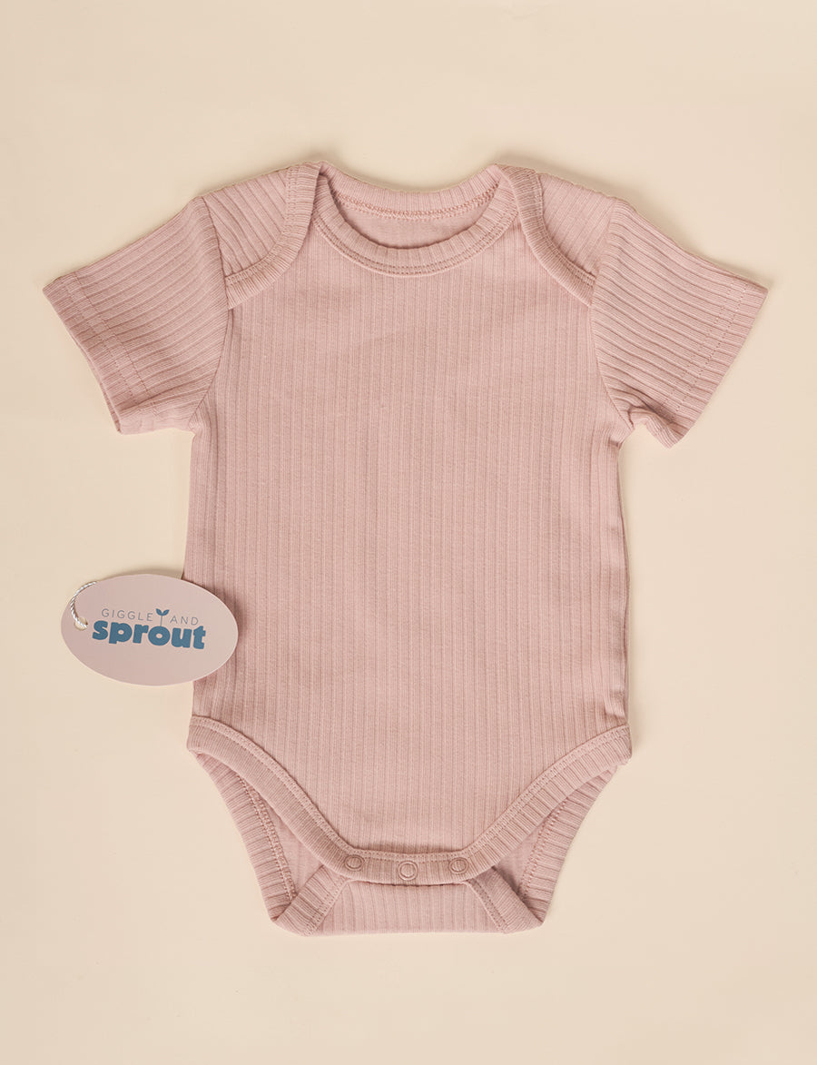 Giggle & Sprout Pale Pink Cotton Bodysuit