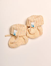 Giggle & Sprout Cream Speckled Booties
