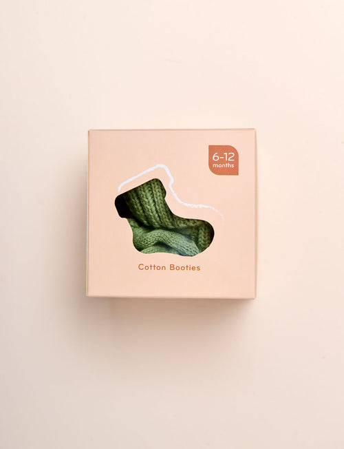 Giggle & Sprout Sage Green Booties
