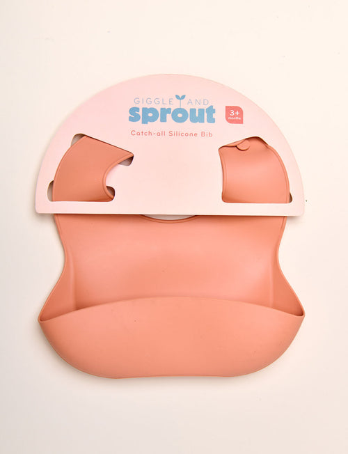 Giggle & Sprout Orange Silicone Bib