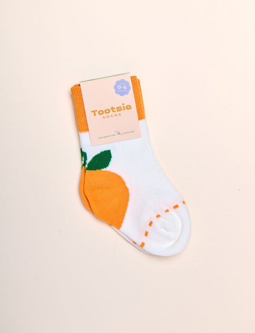 Tootsies Orange Baby Socks