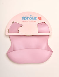 Giggle & Sprout Pink Silicone Bib