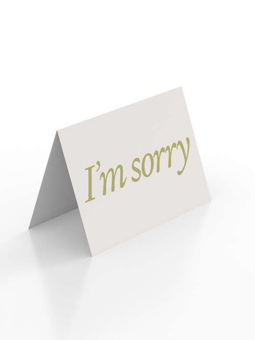 I'm Sorry Card