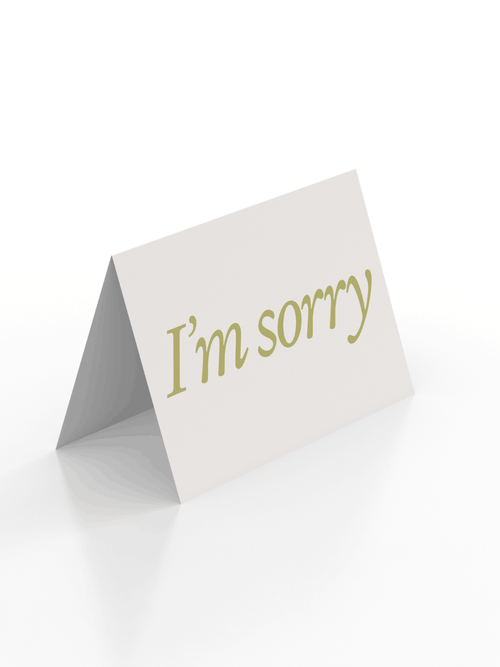 I'm Sorry Card