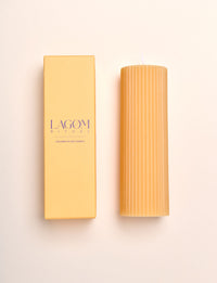 LAGOM Wide Pillar Candle - Caramel