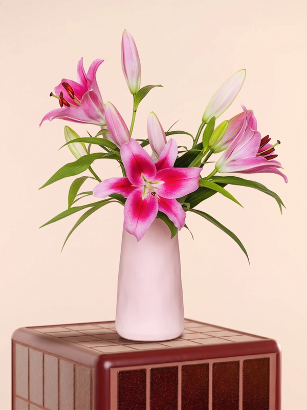 Oriental Lilies + a vase!