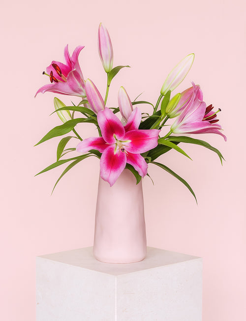 Oriental Lilies + a vase!