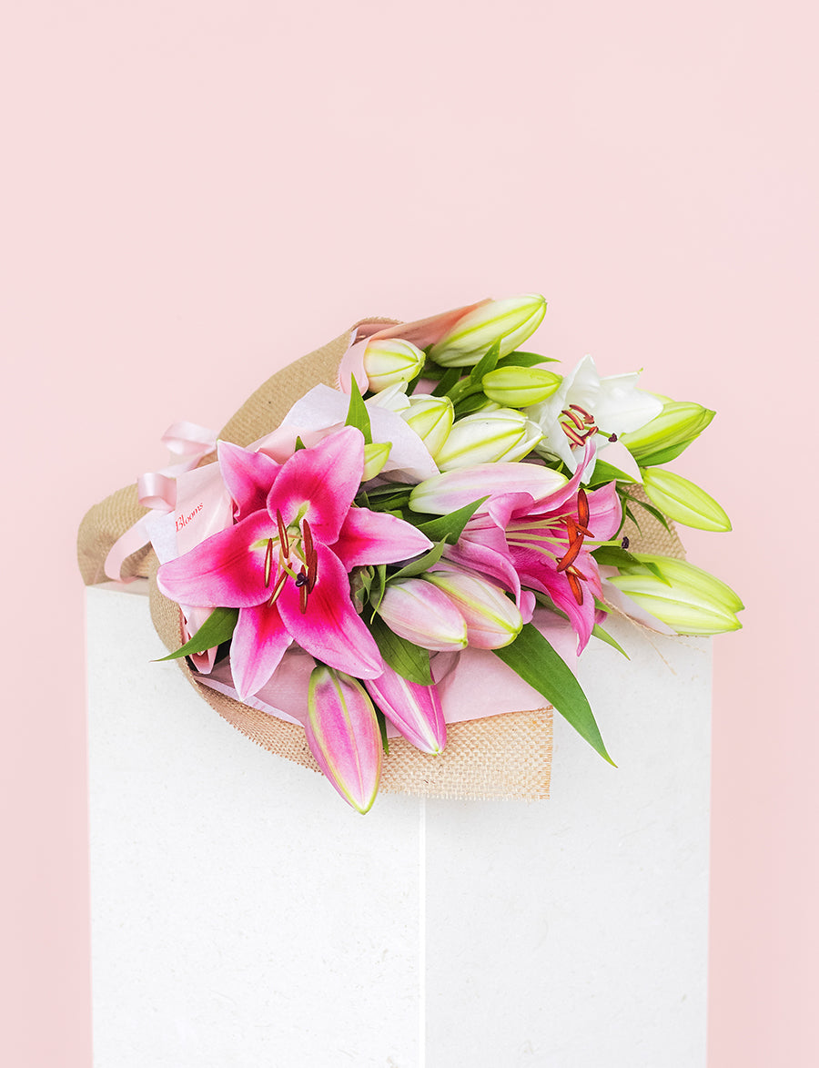 Oriental Lilies + a vase!