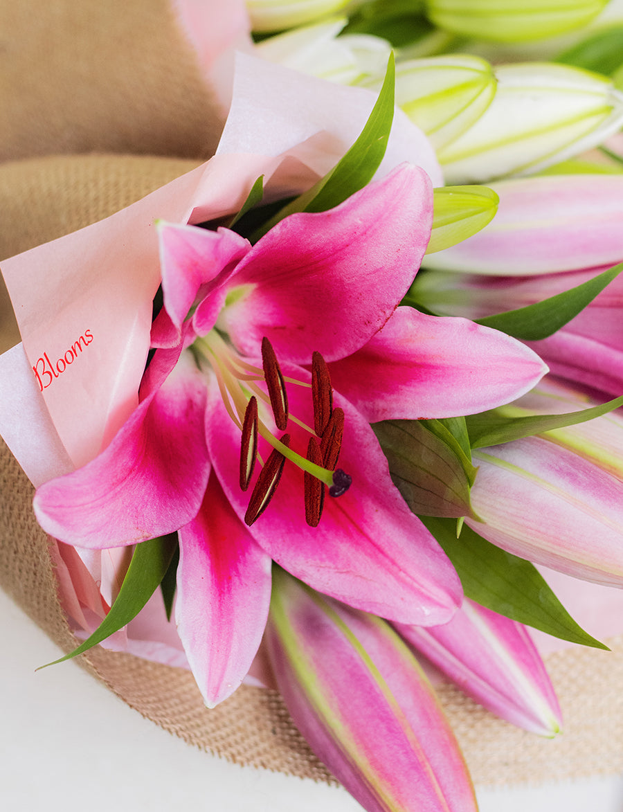 Oriental Lilies + a vase!