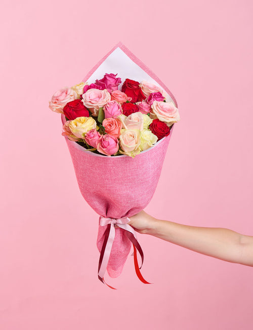 Two Dozen Mixed Roses