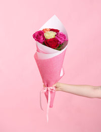 Half A Dozen Mixed Roses