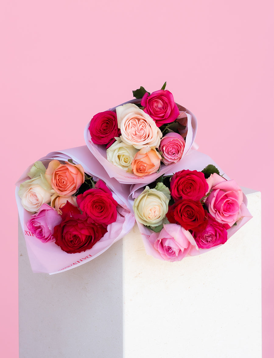 Half Dozen Mixed Roses | Daily Blooms - Same Day Flower Delivery