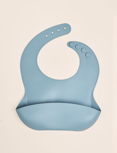 Giggle & Sprout Blue Silicone Bib