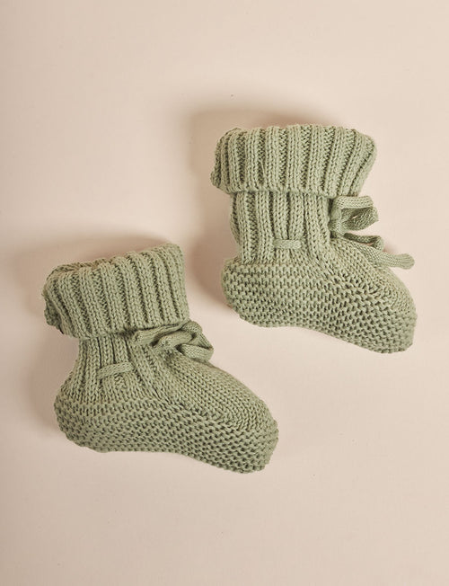 Giggle & Sprout Sage Green Booties